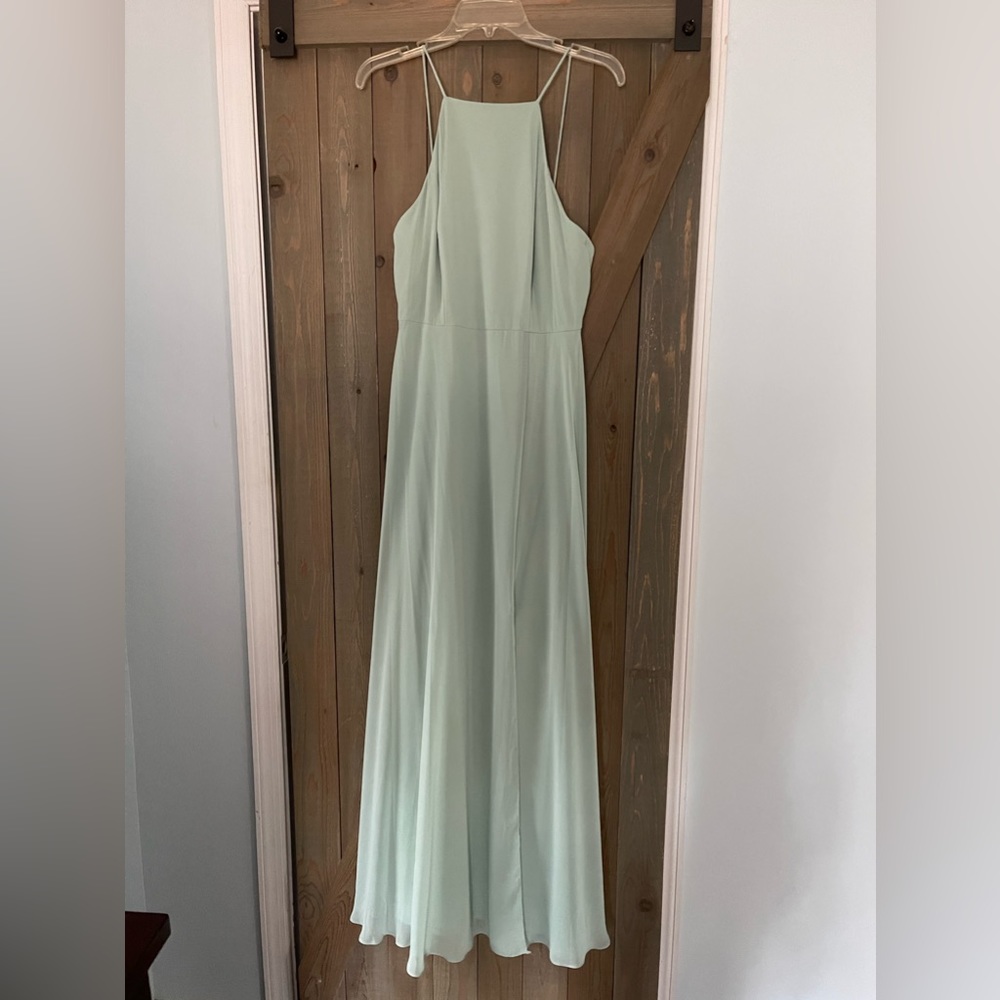 Pale sage/mint green bridesmaid/wedding guest dress